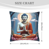 Cuscino Morbido con Motivo di Buddha e Fiore di Loto Zen - Okomall