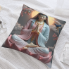 Housse de coussin en peluche Bouddha Zen - Okomall