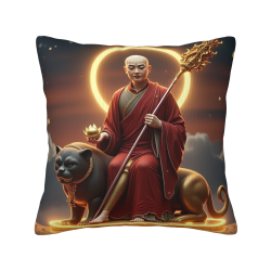 Funda de Almohada de Peluche con Buda Zen - Okomall