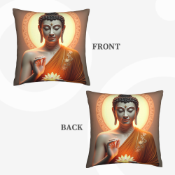 Funda de cojín de felpa con Buda Zen - Okomall