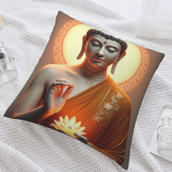 Zen Buddha Plush Pillow Cover - Okomall