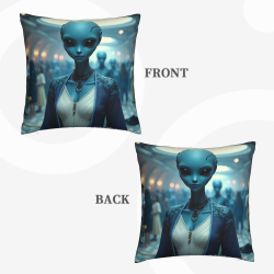 Kissenbezug im Star Trek Stil mit Porträt einer Frau - Okomall