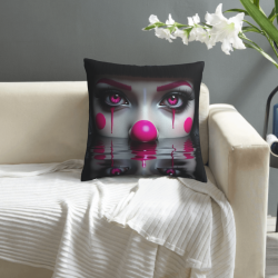 Copricuscino clown in peluche spaventoso - Okomall