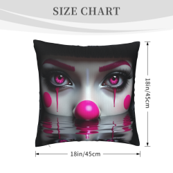 Funda de cojín de payaso de peluche terrorífico - Okomall