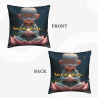 Housse de coussin en peluche Bouddha Zen - Un compagnon de tranquillité pour votre maison