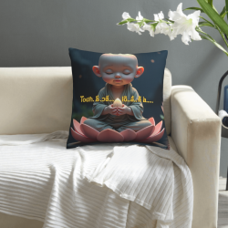 Housse de coussin en peluche Bouddha Zen - Un compagnon de tranquillité pour votre maison
