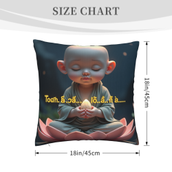 Housse de coussin en peluche Bouddha Zen - Un compagnon de tranquillité pour votre maison
