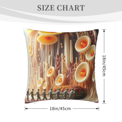 Housse de coussin en peluche motif forêt enchantée - Okomall