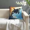 Copri Cuscino in Peluche a Tema Abissi Marine - OkOmall