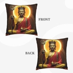 선(禪) 불상 плюшевая подушка - 18x18 дюймов | OKOMALL