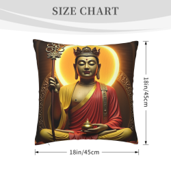 禅仏 плюшевая подушка - 18x18 インチ | OKOMALL