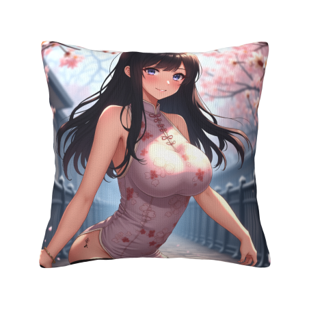 动漫少女抱枕套 - 梦幻樱花少女 | Okomall
