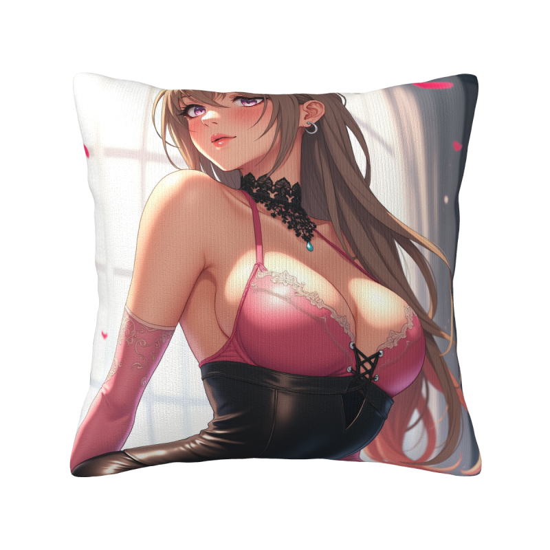 双面精美少女主题毛绒抱枕套 - Okomall