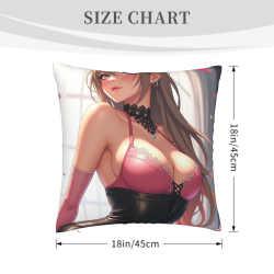 Housse de coussin en peluche à thème de fille mignonne, recto verso - Okomall