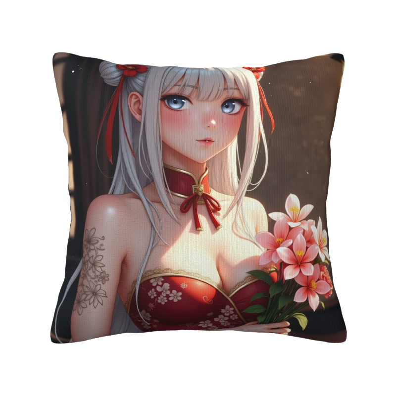 动漫少女樱花抱枕套 - Okomall
