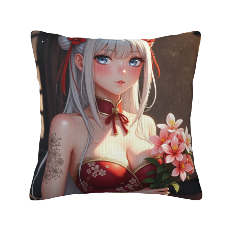 动漫少女樱花抱枕套 - Okomall