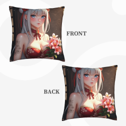 Anime Girl Cherry Blossom Pillow Case - Okomall