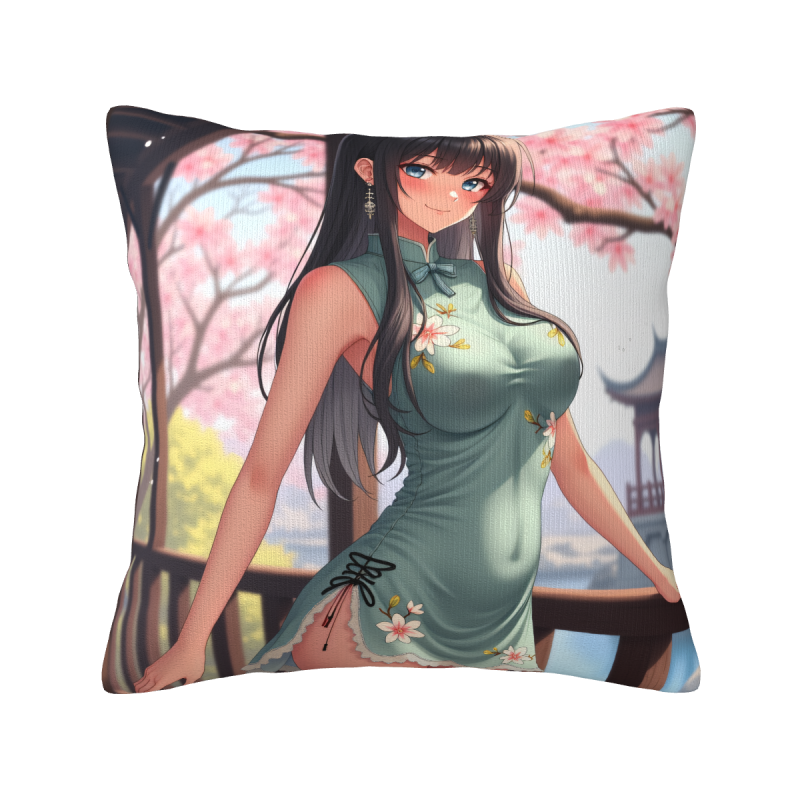 Federa in Peluche di Ragazza Giapponese - Cortile di Ciliegi | Okomall