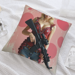 时尚毛绒抱枕套 - 抽象女性肖像 | OKOMALL