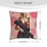 Housse de coussin en peluche tendance - Portrait abstrait de femme | OKOMALL