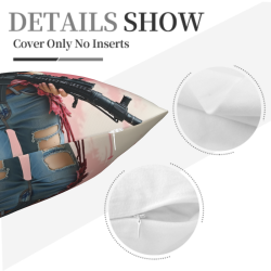 Housse de coussin en peluche tendance - Portrait abstrait de femme | OKOMALL