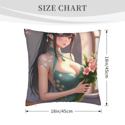 Gorgeous Girl Plush Pillow Cover - Okomall