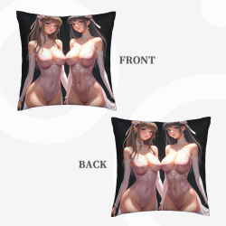 かわいい女の子をテーマにしたぬいぐるみクッションカバー、両面 - OkkoMall