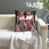 Housse de coussin en peluche à thème de fille mignonne, double face - OkkoMall