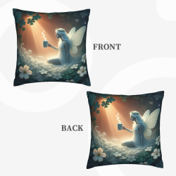 Cuscino in peluche a tema foresta incantata - 18x18 pollici | OKOMALL
