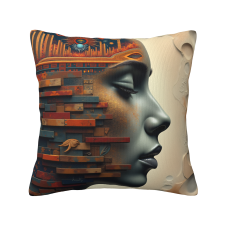 Abstract Portrait Plush Pillow Cover - Okomall