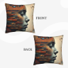 Abstract Portrait Plush Pillow Cover - Okomall