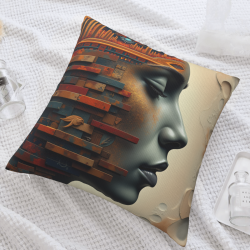 Abstract Portrait Plush Pillow Cover - Okomall