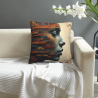 Abstract Portrait Plush Pillow Cover - Okomall