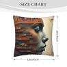 Abstract Portrait Plush Pillow Cover - Okomall