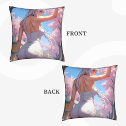 Anime Girl Cherry Blossom Pillow Case - Okomall