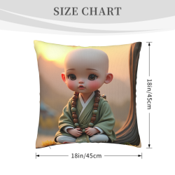 Okomall 禪意 귀여운 어린이 털 인형 쿠션 커버