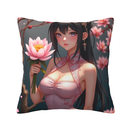 日系美少女抱枕套 - 樱花庭院 | OkoMall
