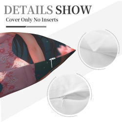 Japanese Cute Girl Pillow Cover - Cherry Blossom Garden | OkoMall
