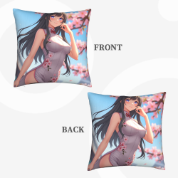 Anime Girl Cherry Blossom Pillow Case - Okomall