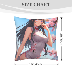 Anime Girl Cherry Blossom Pillow Case - Okomall