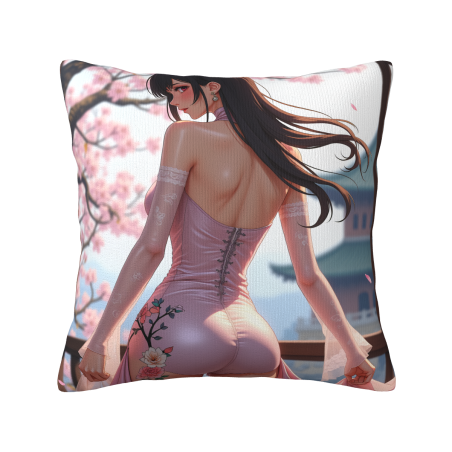 Taie d'Oreiller en Peluche Motif Fille Jolie - Okomall