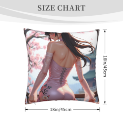 Taie d'Oreiller en Peluche Motif Fille Jolie - Okomall