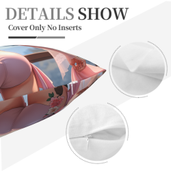 Funda de Almohada de Peluche con Diseño de Chica Bonita - Okomall