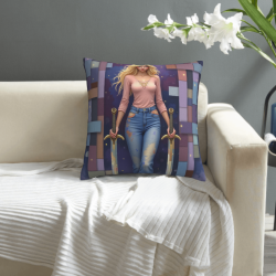 몽환적인 소녀 плюшевая наволочка - 18x18인치 | OKOMALL