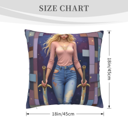 몽환적인 소녀 плюшевая наволочка - 18x18인치 | OKOMALL