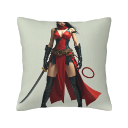 Magnifique housse de coussin de guerrière samouraï - Okomall
