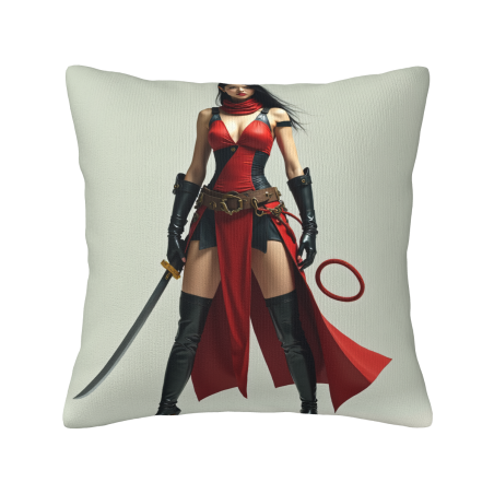 精美武士女抱枕套 - Okomall