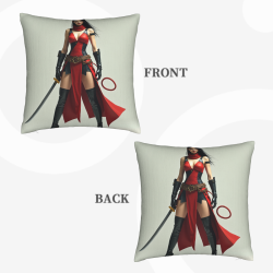 Magnifique housse de coussin de guerrière samouraï - Okomall