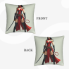 Hermosa funda de cojín de guerrera samurai - Okomall