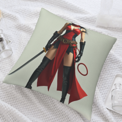 精美武士女抱枕套 - Okomall